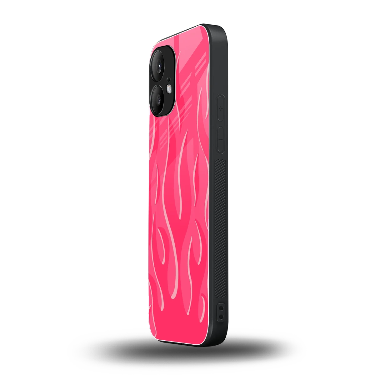 Y2K Retro Hot Pink Flames nothing phone 2 mobile cover | shockproof glass phone case
