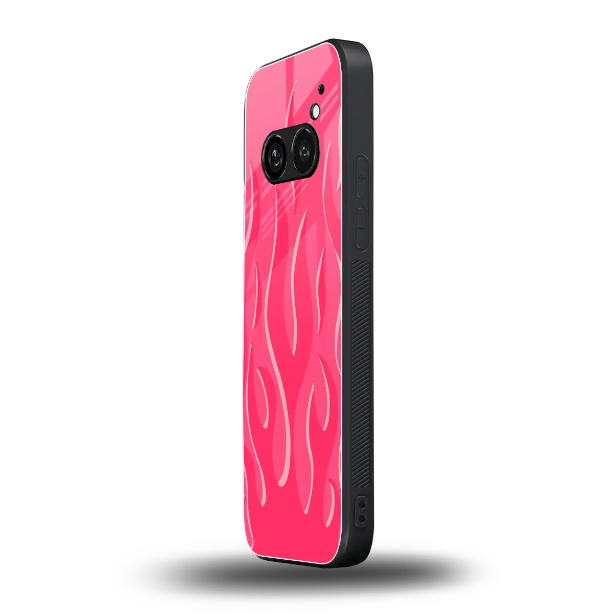 Y2K Retro Hot Pink Flames nothing phone 2a mobile cover | shockproof glass phone case