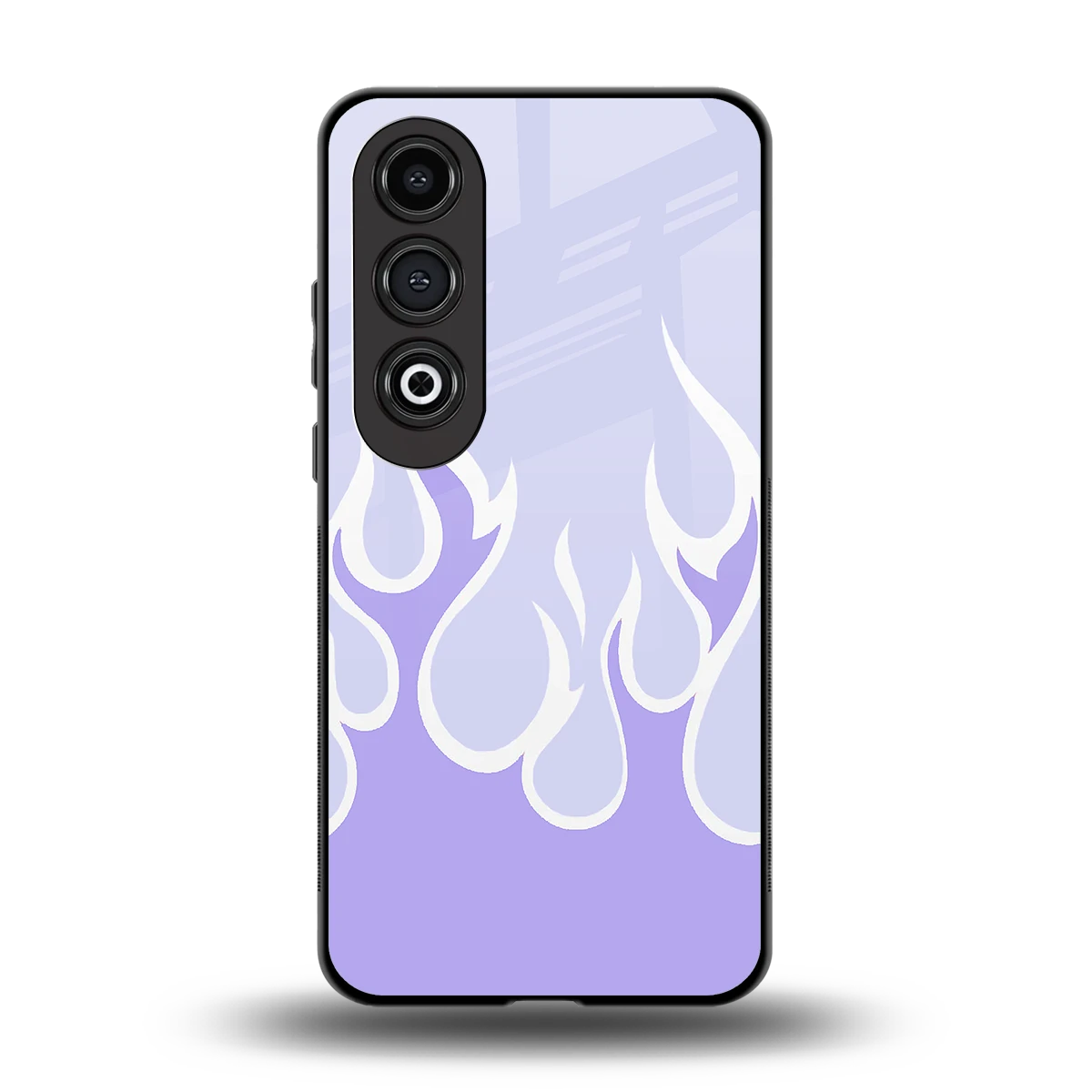 Y2K Retro Purple Flames back phone cover | glass case for oneplus nord ce 4