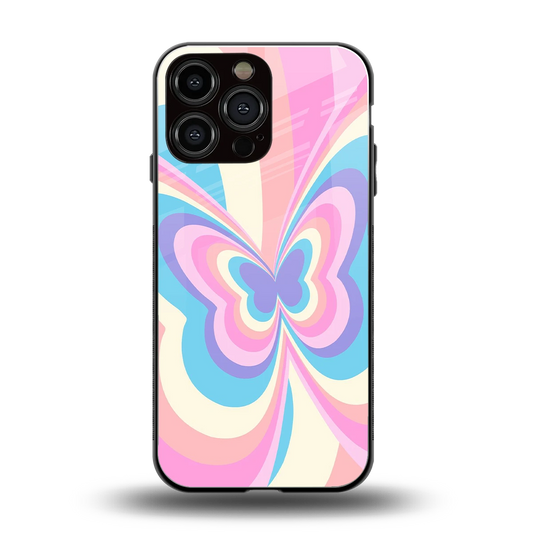 Y2K Vibrant Butterfly back phone cover | glass case for iphone 14 pro max