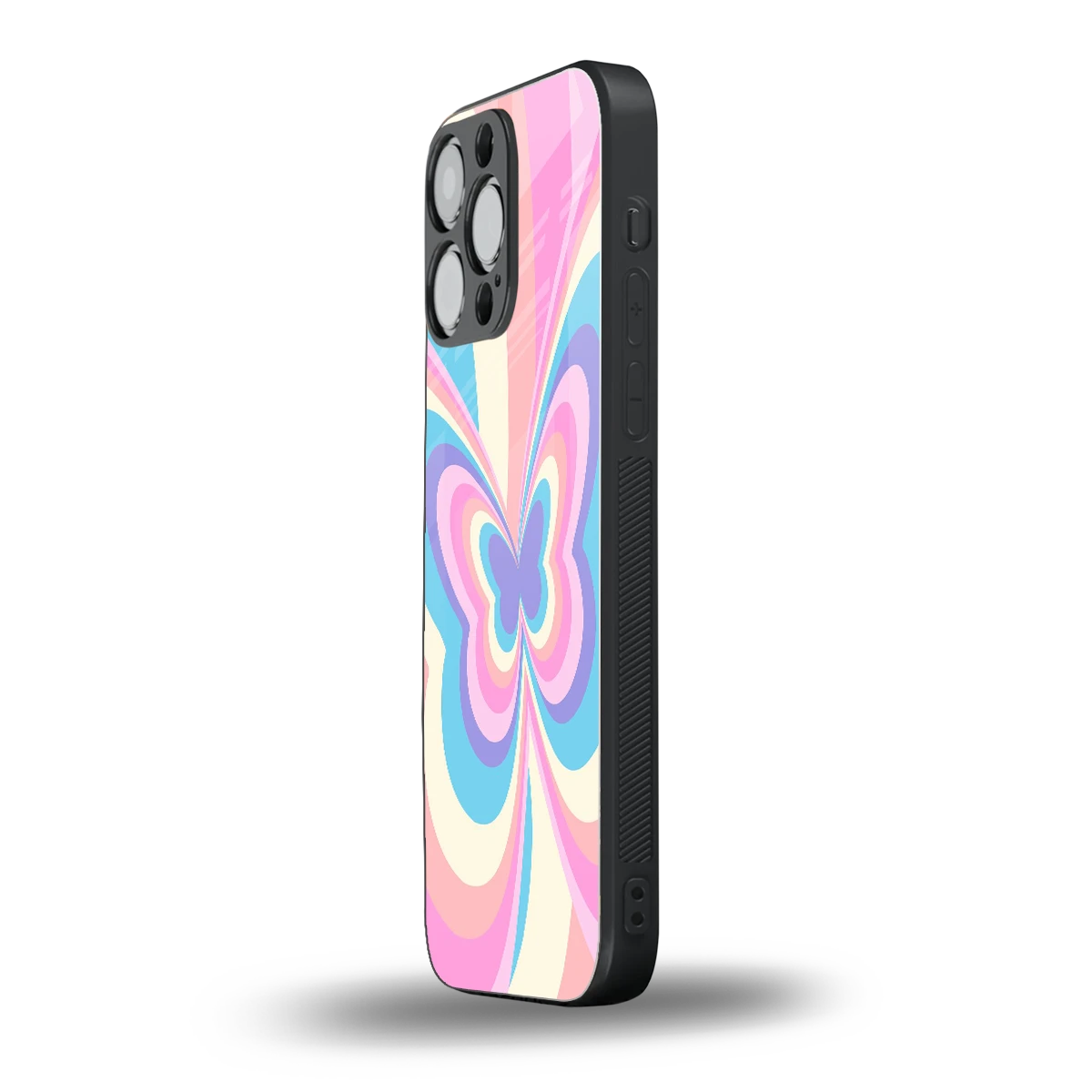 Y2K Vibrant Butterfly iphone 13 pro max mobile cover | shockproof glass phone case