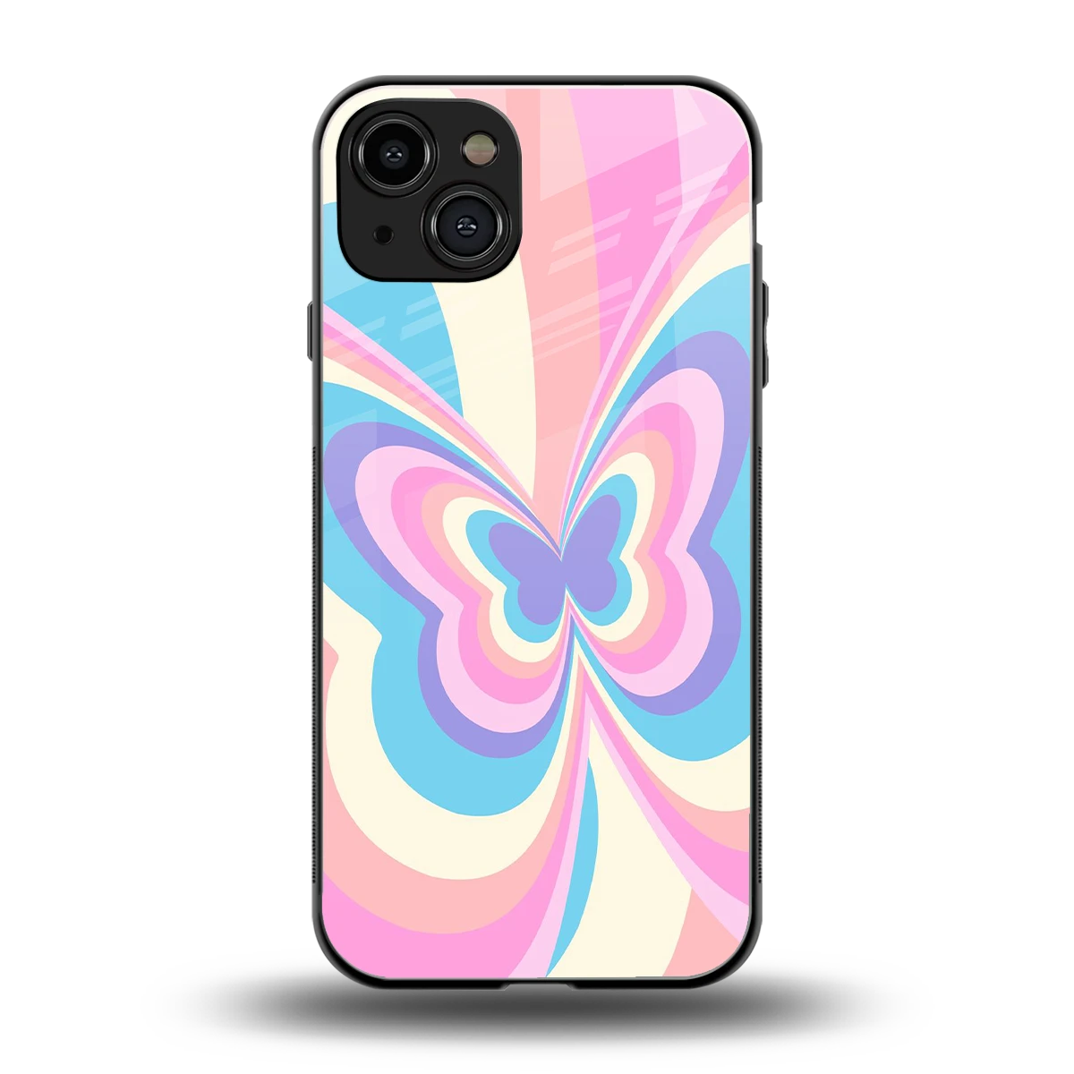 Y2K Vibrant Butterfly back phone cover | glass case for iphone 15