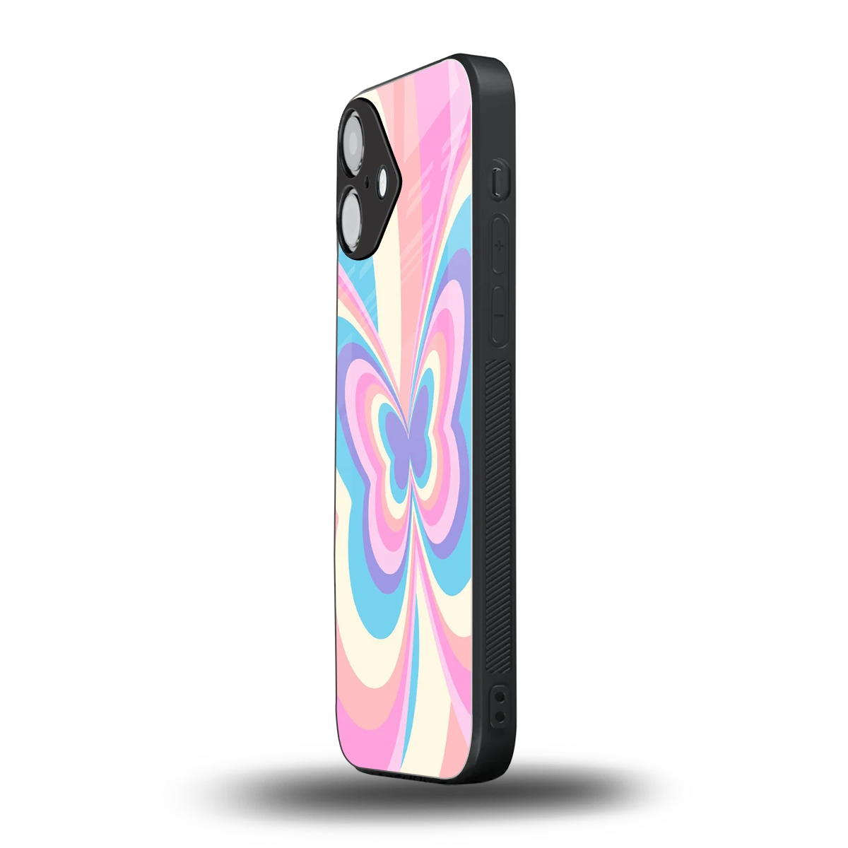 Y2K Vibrant Butterfly iphone 16 plus mobile cover | shockproof glass phone case