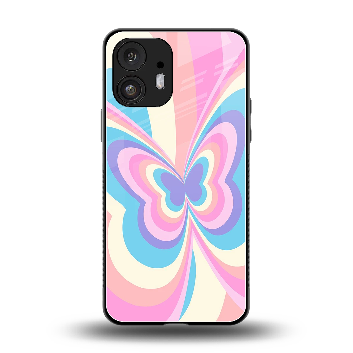 Y2K Vibrant Butterfly back phone cover | glass case for nothing phone 2