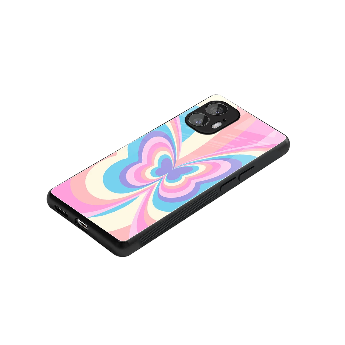 Y2K Vibrant Butterfly stylish phone case for nothing phone 2 | glossy glass and slim fit