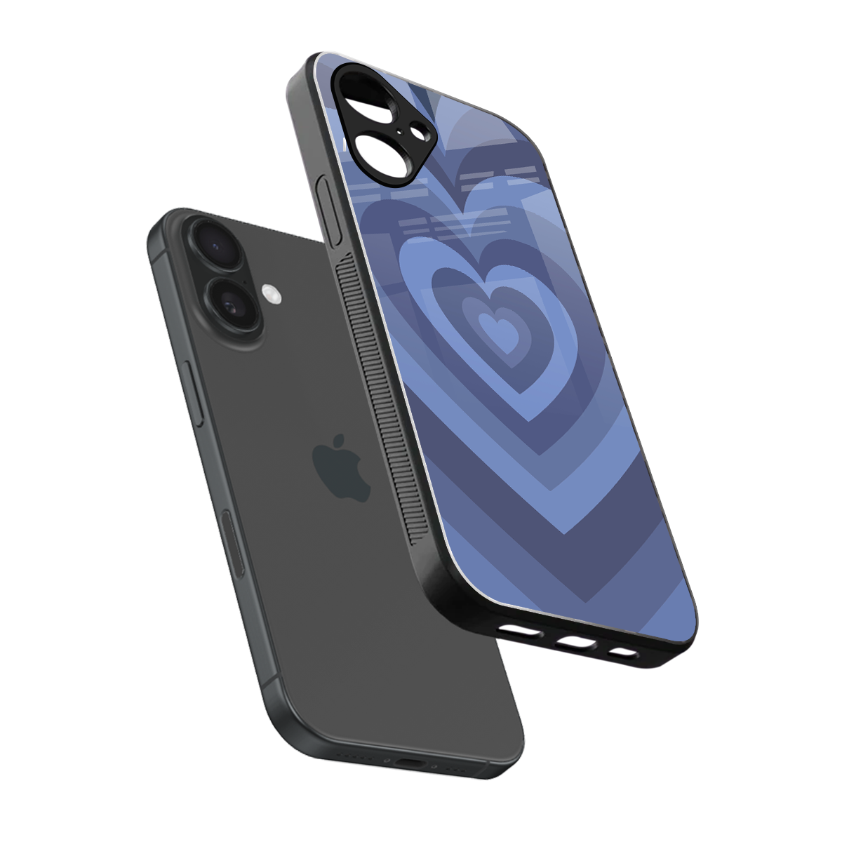 Y2K Yankees Blue Hearts Phone Case for Iphone 16 | Glass Case