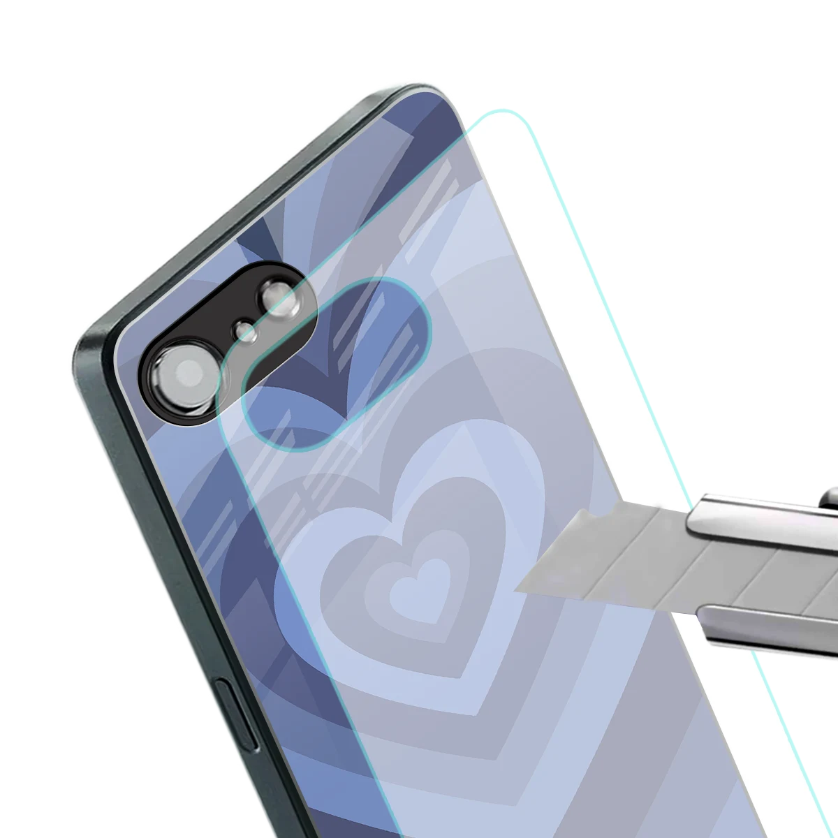 Y2K Yankees Blue Hearts stylish phone case for iphone 16e | glossy glass and slim fit