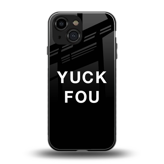 Yuck Fou back phone cover | glass case for iphone 13 mini