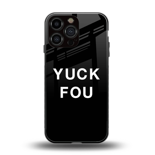 Yuck Fou back phone cover | glass case for iphone 14 pro max