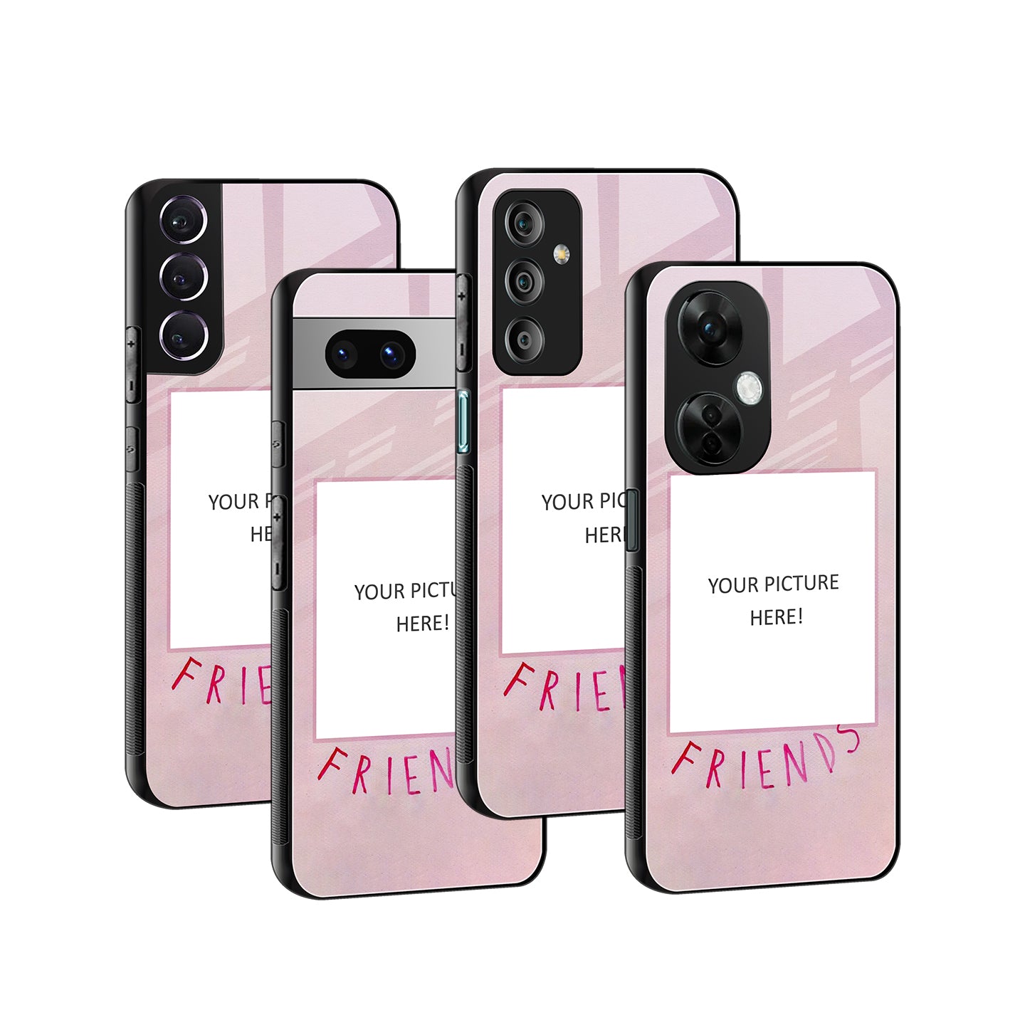 Friends Pink Customised Phone Cover | Glass Case