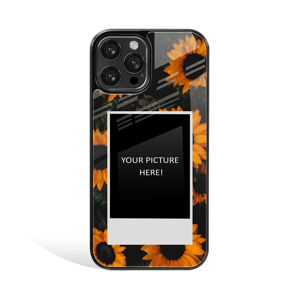 Golden Petals Polaroid Phone Cover | Glass Case