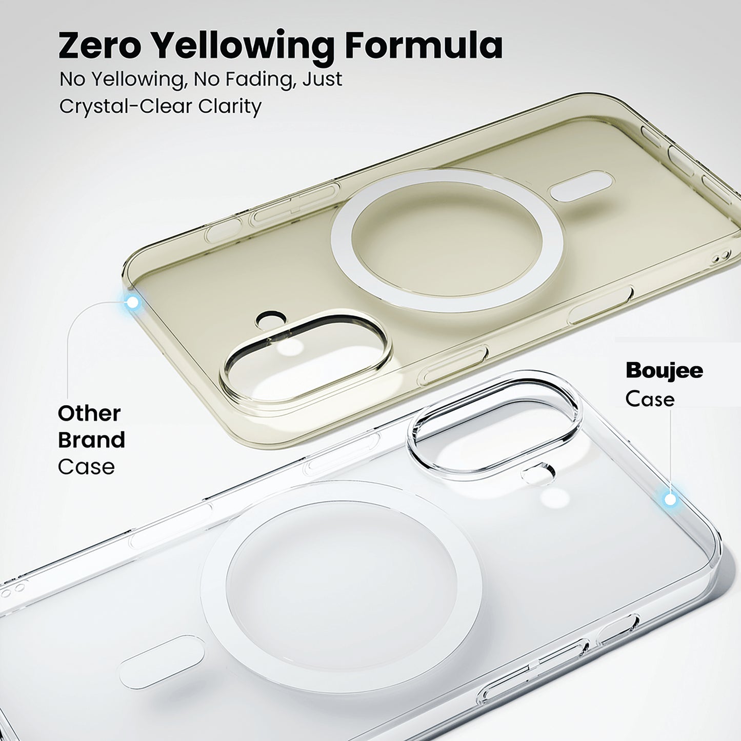 Anti Yellow Magsafe Clear Case for iPhone 16
