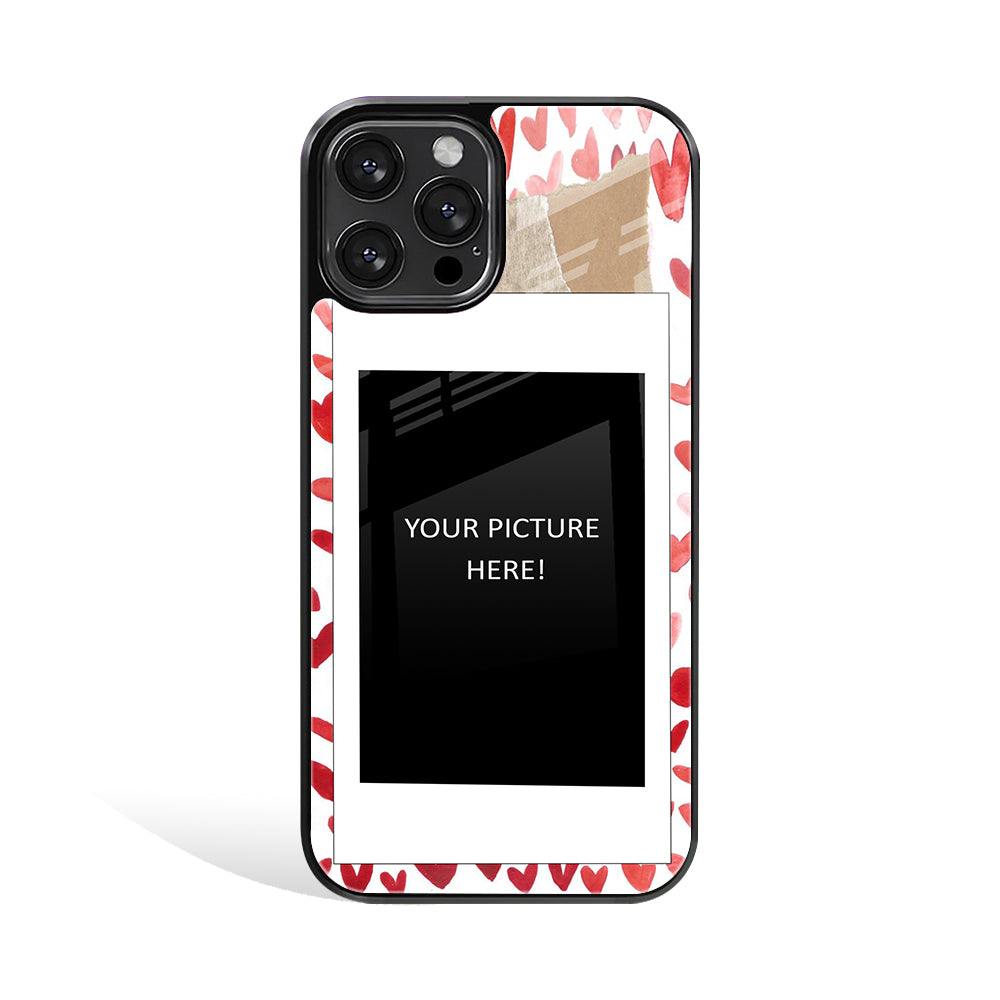 Paper Hearts Polaroid Phone Cover | Glass Case