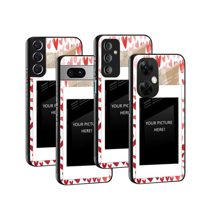 Paper Hearts Polaroid Phone Cover | Glass Case