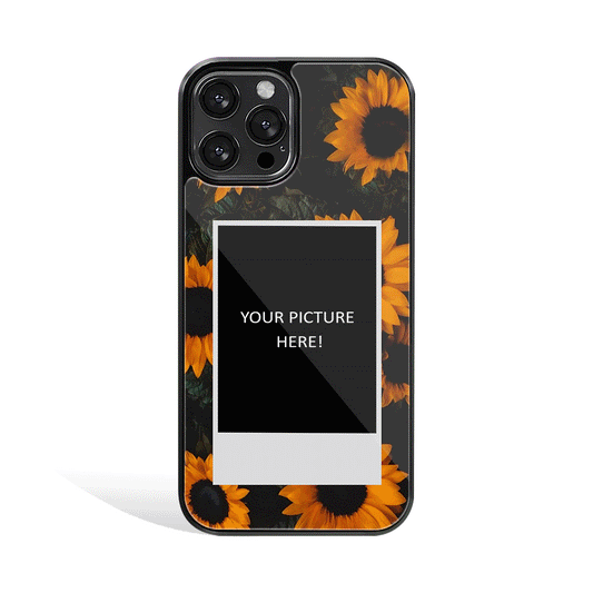 Golden Petals Polaroid Phone Cover | Glass Case