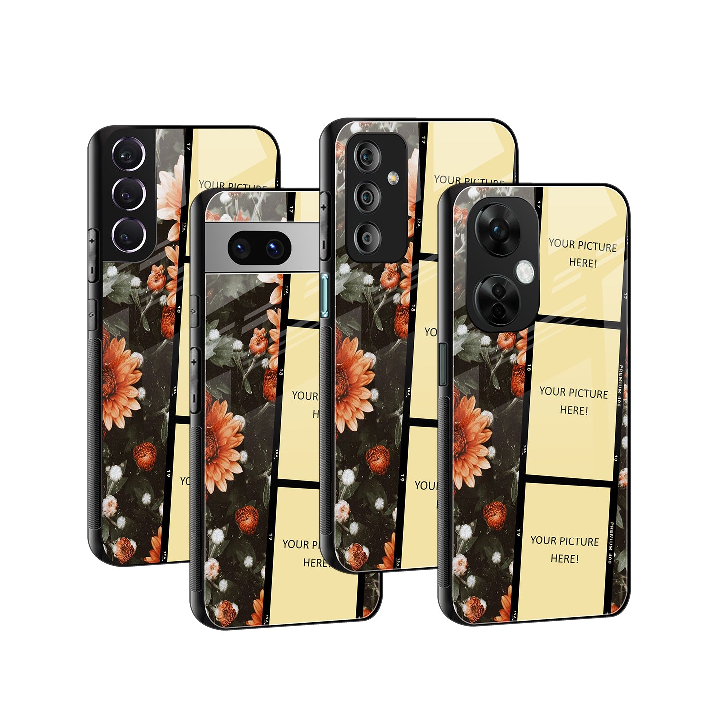 Retro Flora Personalised Phone Cover | Glass Case