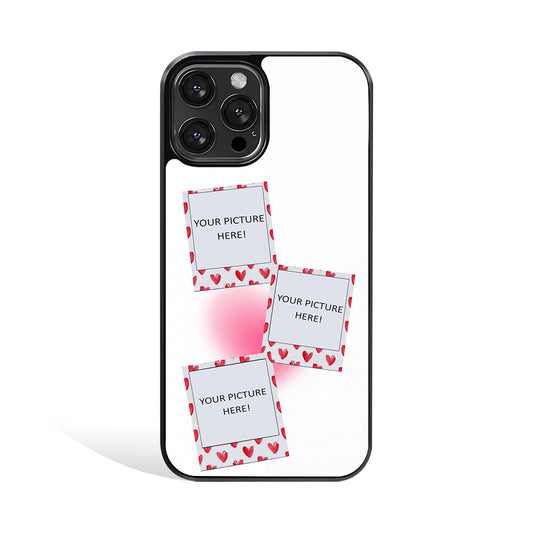Heartprint Collage Polaroid Phone Cover | Glass Case