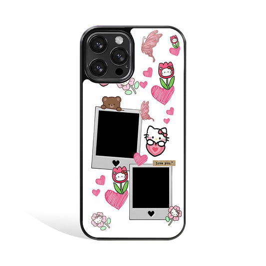 Kitty Love Polaroid Phone Cover | Glass Case