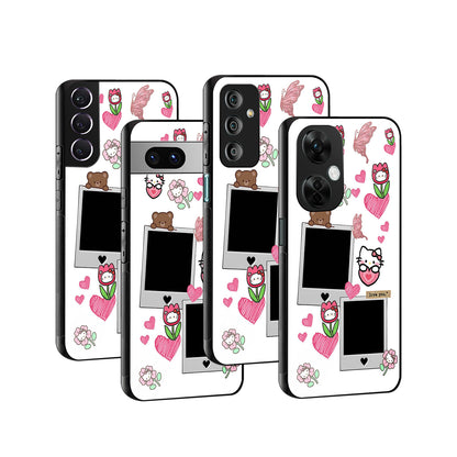 Kitty Love Polaroid Phone Cover | Glass Case