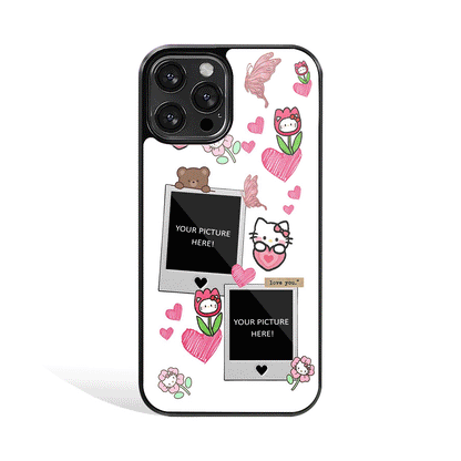 Kitty Love Polaroid Phone Cover | Glass Case