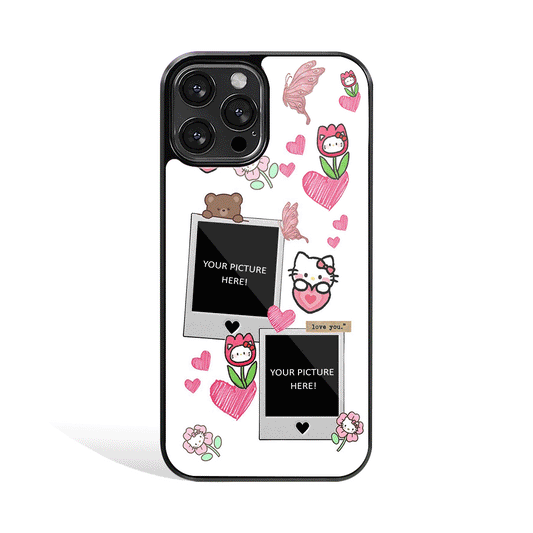 Kitty Love Polaroid Phone Cover | Glass Case