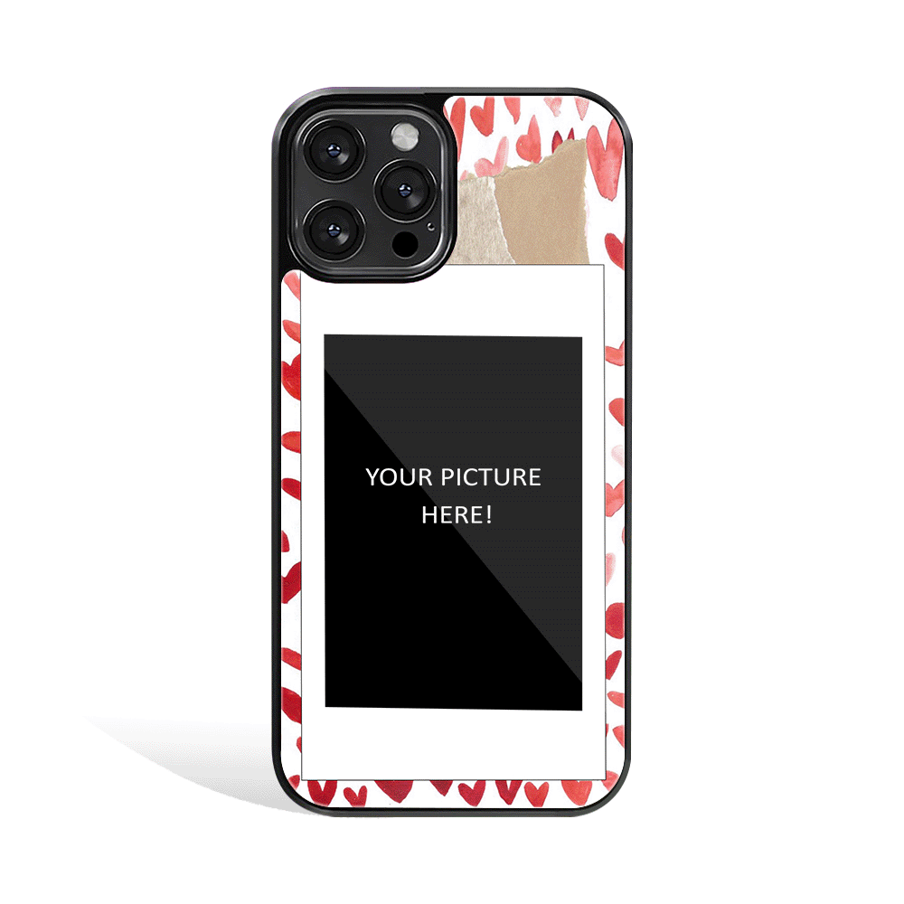 Paper Hearts Polaroid Phone Cover | Glass Case