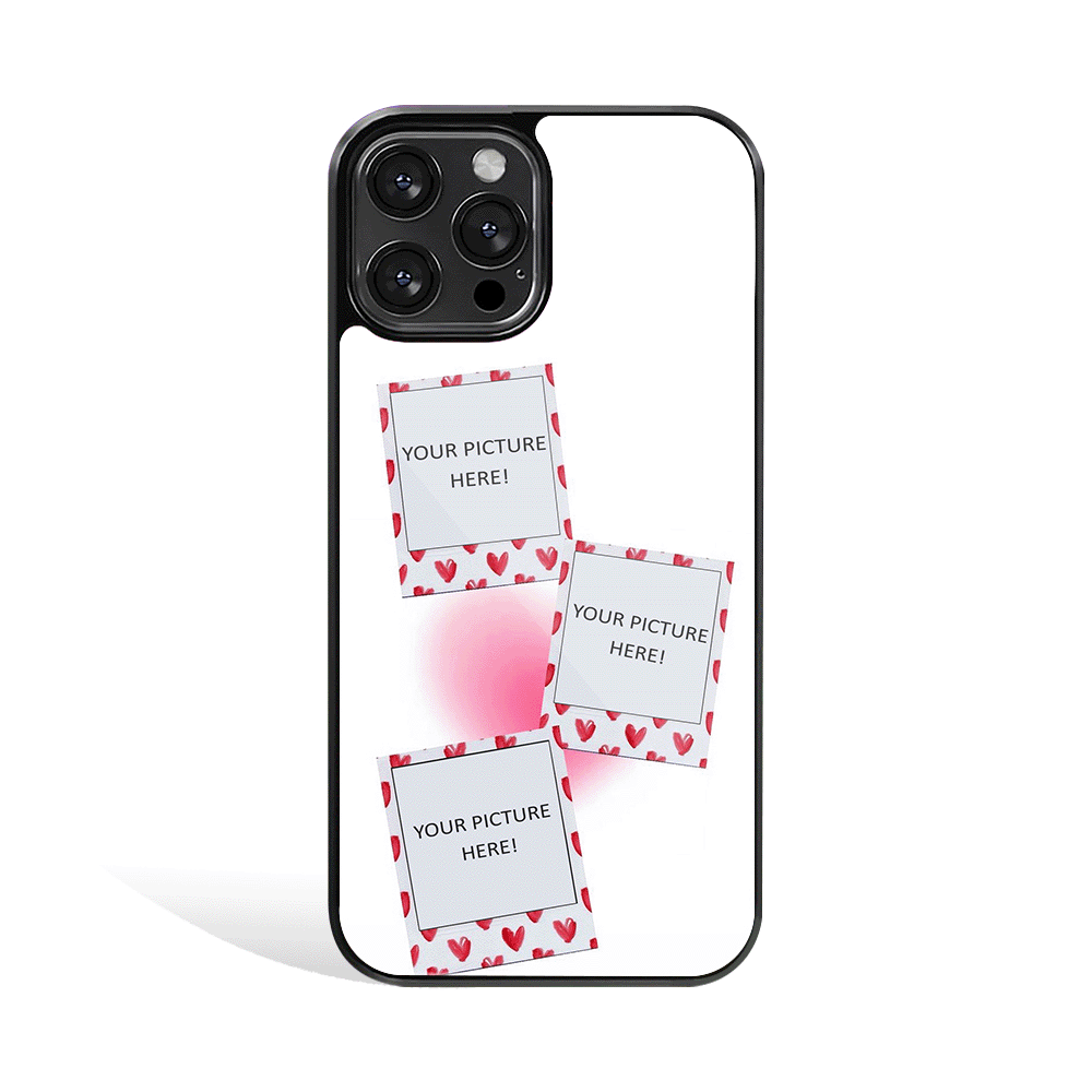 Heartprint Collage Polaroid Phone Cover | Glass Case