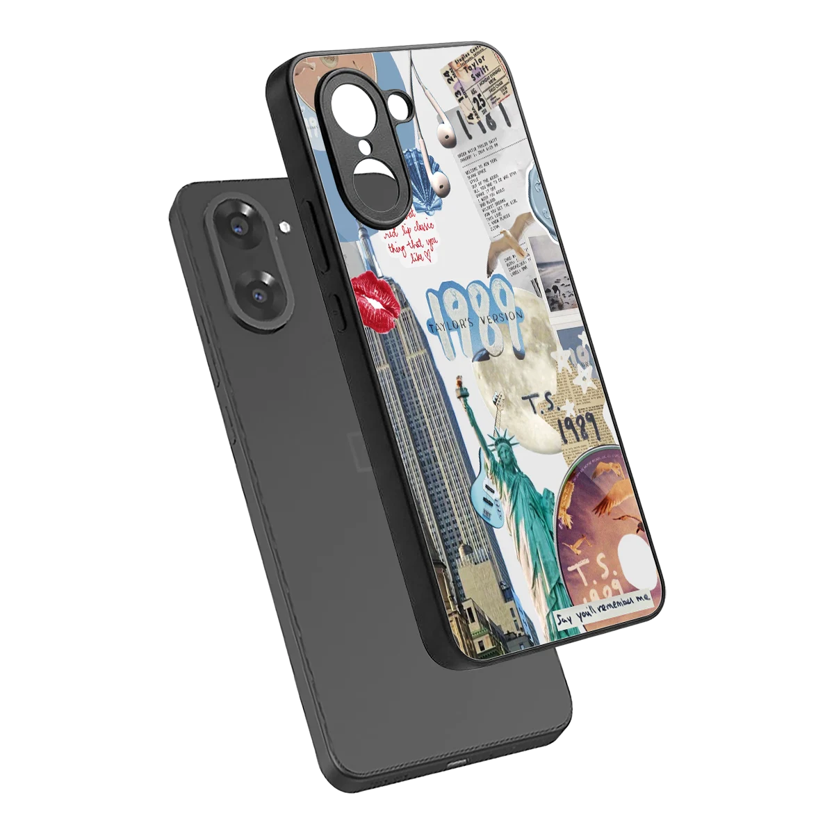 1989 Swift Era sleek oneplus nord ce5 5g cover with tempered glass back and TPU edges