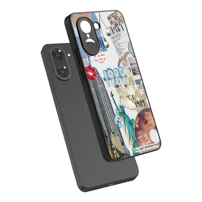 1989 Swift Era sleek oneplus nord ce5 5g cover with tempered glass back and TPU edges
