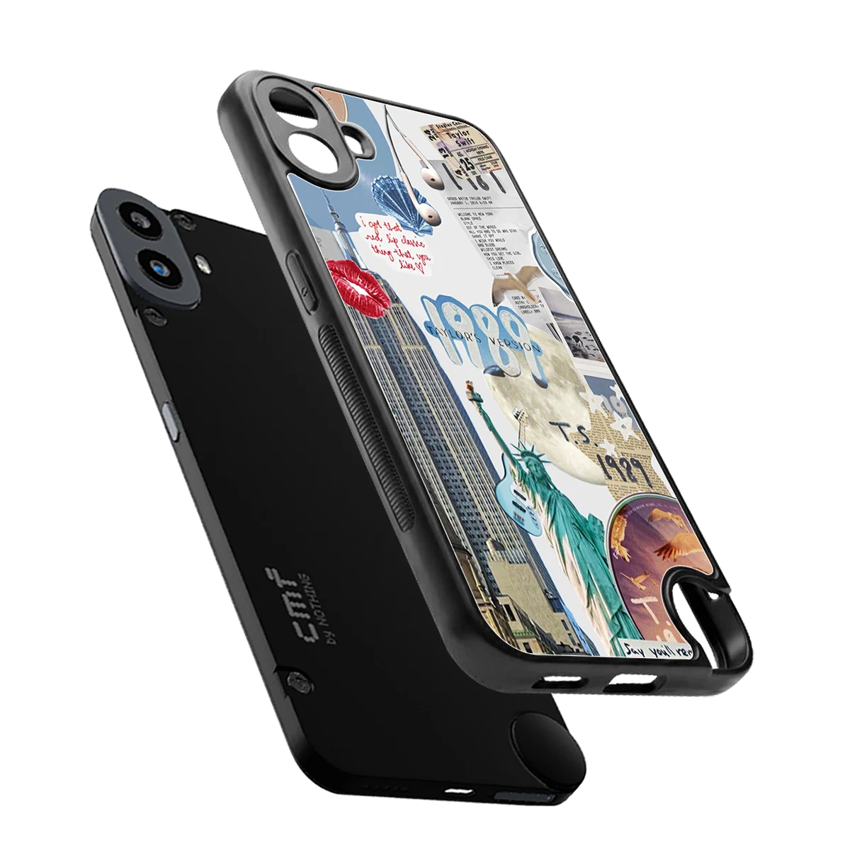 1989 Swift Era sleek cmf nothing phone 1 cover with tempered glass back and TPU edges