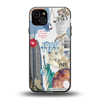 1989 Swift Era back phone cover | glass case for iphone 15 plus