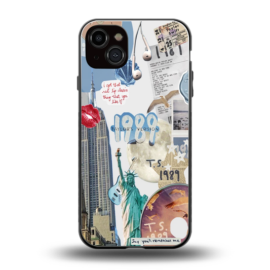 1989 Swift Era back phone cover | glass case for iphone 15 plus
