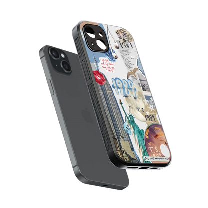 1989 Swift Era sleek iphone 15 plus cover with tempered glass back and TPU edges