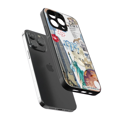 1989 Swift Era sleek iphone 15 pro max cover with tempered glass back and TPU edges