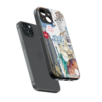 1989 Swift Era sleek iphone 15 cover with tempered glass back and TPU edges