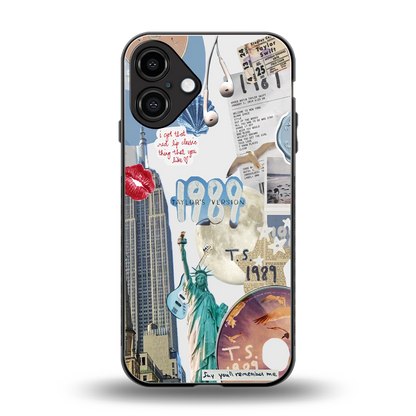 1989 Swift Era back phone cover | glass case for iphone 16 plus