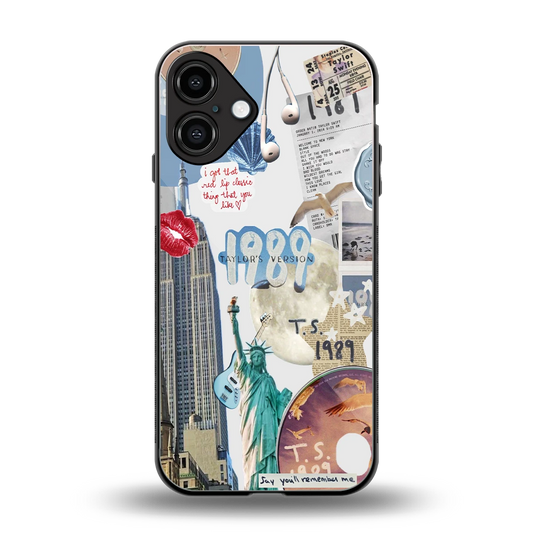 1989 Swift Era back phone cover | glass case for iphone 16 plus
