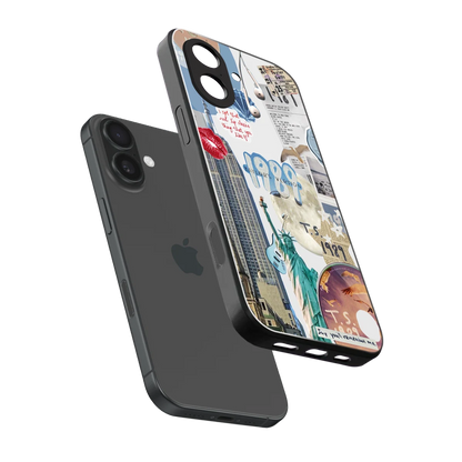 1989 Swift Era sleek iphone 17 cover with tempered glass back and TPU edges