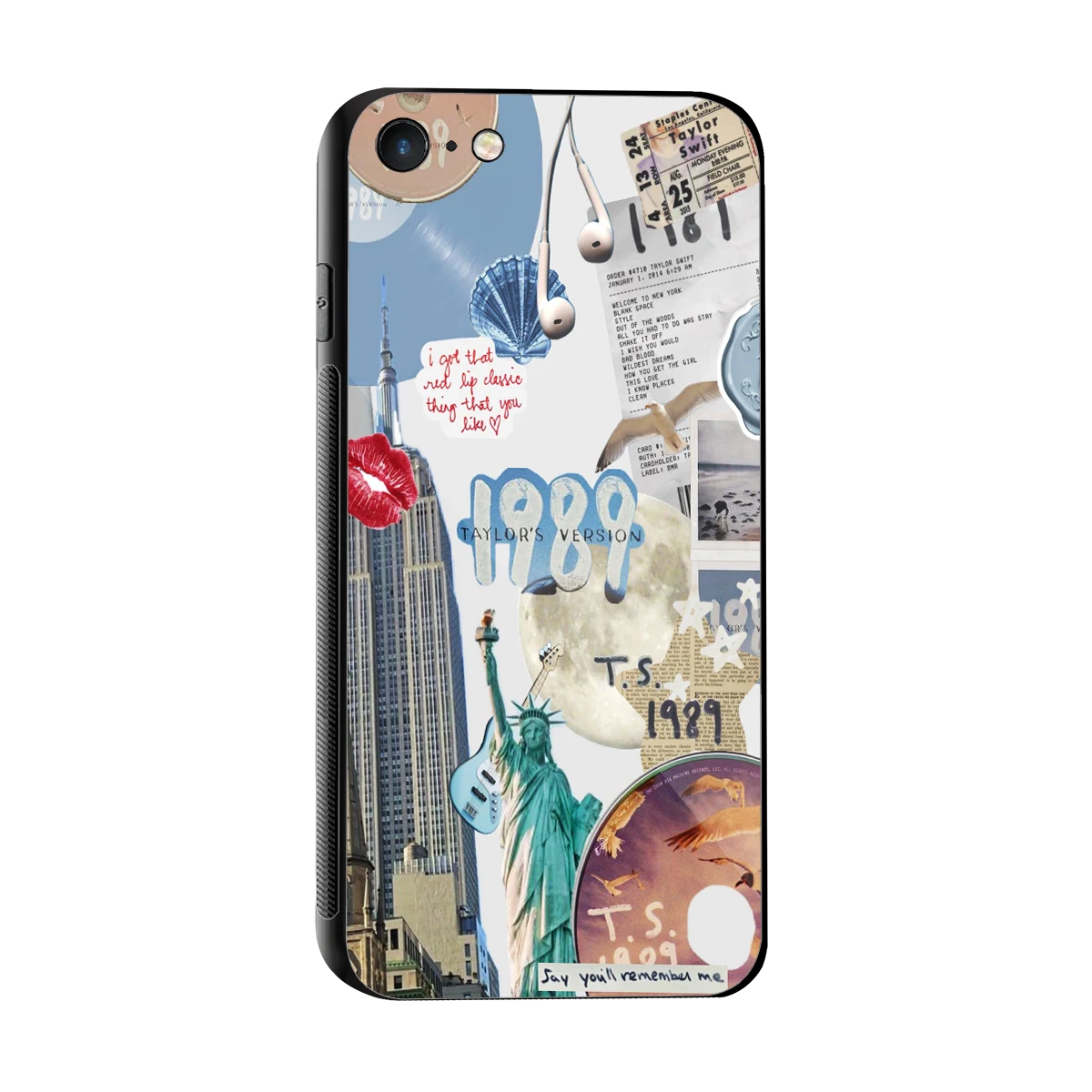 1989 Swift Era sleek iphone se 2020 cover with tempered glass back and TPU edges