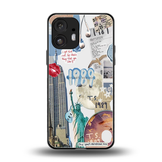 1989 Swift Era back phone cover | glass case for nothing phone 2