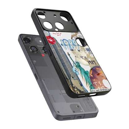 1989 Swift Era sleek nothing phone 3 cover with tempered glass back and TPU edges