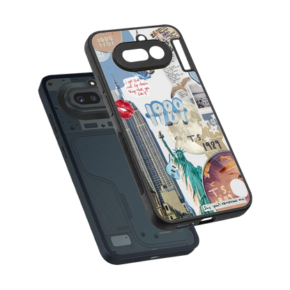 1989 Swift Era sleek nothing phone 4a cover with tempered glass back and TPU edges