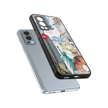 1989 Swift Era sleek oneplus nord 2 cover with tempered glass back and TPU edges