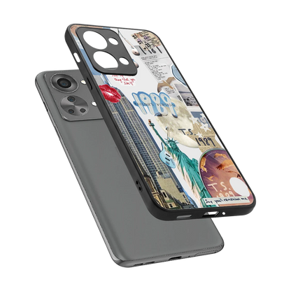 1989 Swift Era sleek oneplus nord 2t cover with tempered glass back and TPU edges