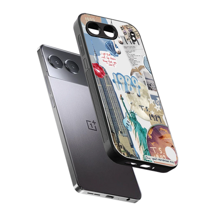 1989 Swift Era sleek oneplus nord 4 cover with tempered glass back and TPU edges