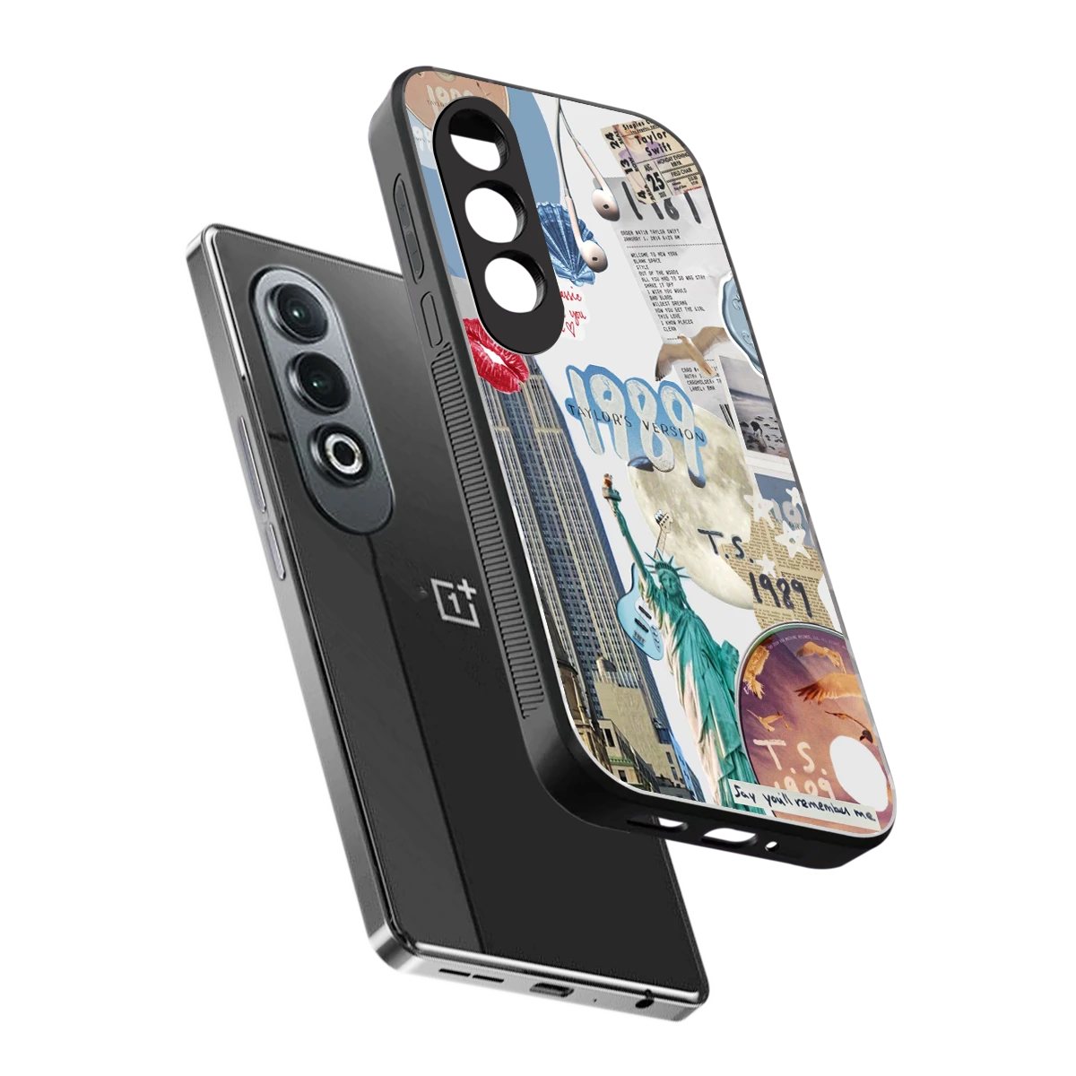 1989 Swift Era sleek oneplus nord ce 4 cover with tempered glass back and TPU edges
