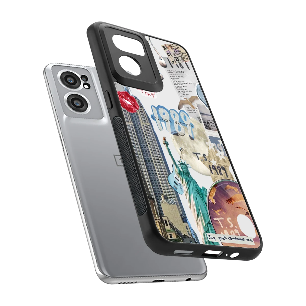 1989 Swift Era sleek oneplus nord ce 2 cover with tempered glass back and TPU edges