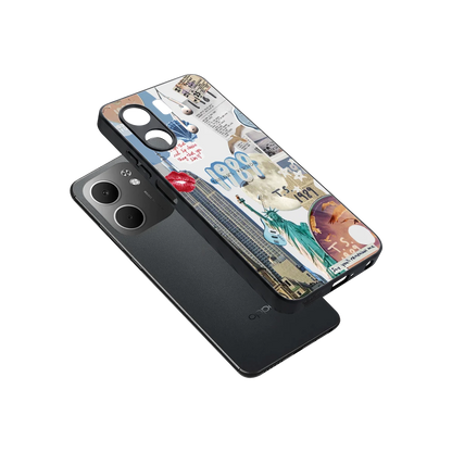 1989 Swift Era sleek oppo a5x 5g cover with tempered glass back and TPU edges