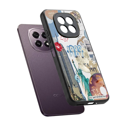 1989 Swift Era sleek oppo f29 5g cover with tempered glass back and TPU edges