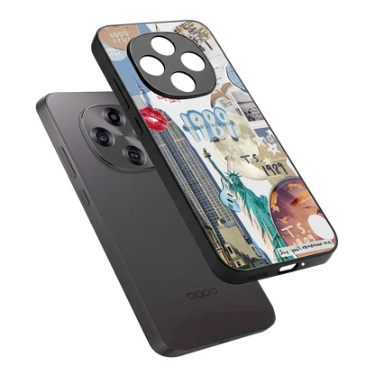 1989 Swift Era sleek oppo f31 pro 5g cover with tempered glass back and TPU edges